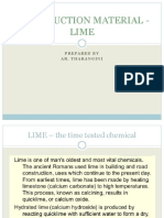 Construction Material - Lime: Prepared by Ar. Tharangini