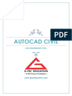 AUTOCAD CIVIL Lab Assignment - Ver 8.0