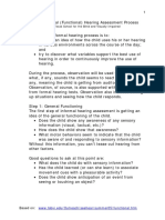 An Informal Functional Hearing Assessment Process