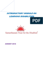 Introductory Module On Learning Disabilities: AUGUST 2018