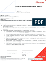 Certificate for dill briuk abanero lozada for "EXAMEN DE INDUCCIÓN DE SEGU..."