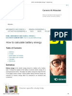 How To Calculate Battery Energy
