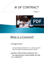 Topic 2 Law of Contract