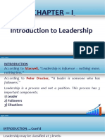Chapter-I Leadership vs. Management