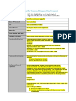 Form I: Format For Resume of Proposed Key Personnel