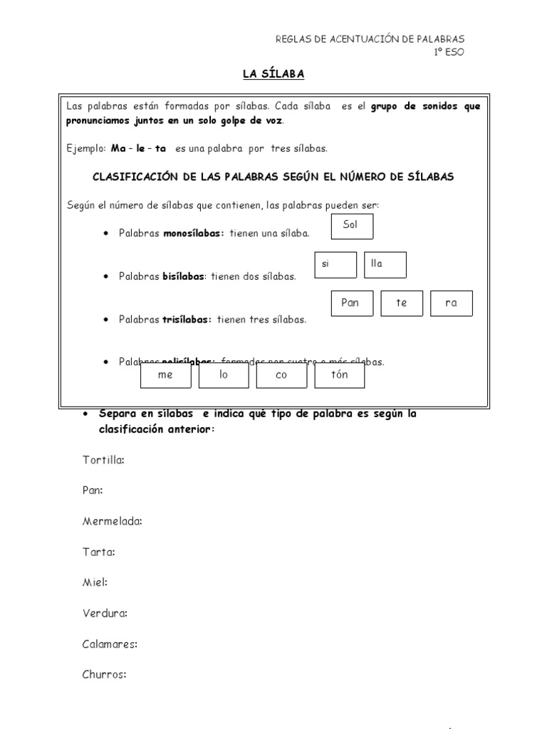 Reglas de Acentuación en Español | PDF | Sílaba | Vocal