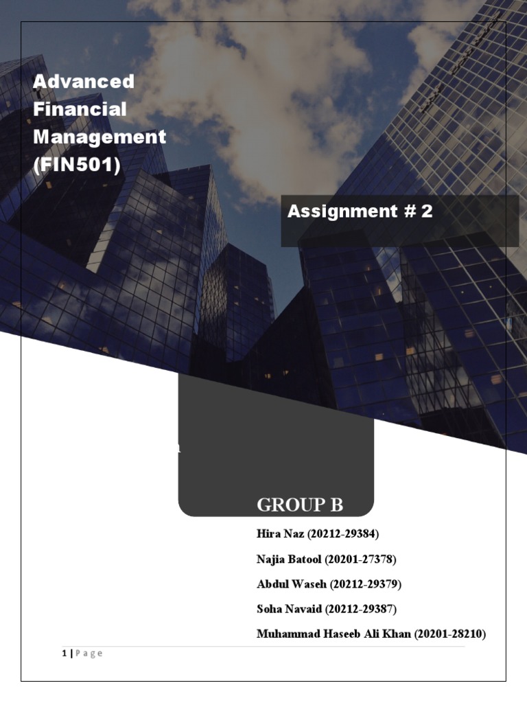 Advanced Financial Management Assignment | PDF | Book Value | Stocks