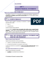 Unit 7: Ind As 27: Separate Financial Statements