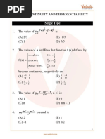 JEE Main Limit Continuity and Differentiability Important Questions