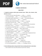 Complex Sentences Practice