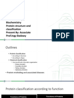 Title: Lecture (8) Biochemistry Protein Structure and Classification Present By: Associate Prof - Ingy Badawy