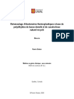 Rotomoulage D'élastomères Thermoplastiques À Base de Polyéthylène de Basse Densité Et de Caoutochouc Naturel Recyclé