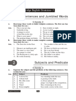 Sentences and Jumbled Words: Claridge English Grammar-3 Claridge English Grammar-3
