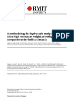 A Methodology For Hydrocode Analysis of Ultra-High Molecular Weight Polyethylene Composite Under Ballistic Impact