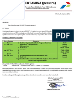 SURAT PANGGILAN TES PT. PERTAMINA (Persero) JAKARTA