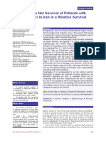 Estimating The Net Survival of Patients With Gastric Cancer in Iran in A Relative Survival Framework