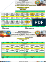 CLASS SCHEDULE OF S.Y. 2019-2020: Junior High School