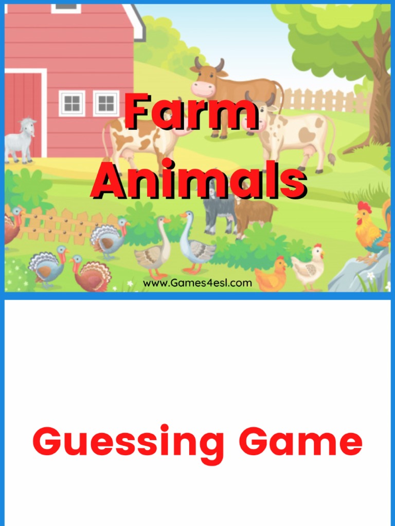Farm Animals Hidden Picture PDF