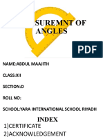 Measuremnt of Angles