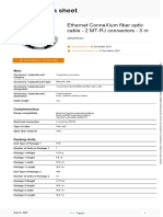 Product Data Sheet: Ethernet Connexium Fiber Optic Cable - 2 MT-RJ Connectors - 3 M