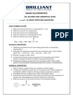 Grade Xii (Chemistry) : Aldehydes, Ketones and Carboxylic Acids (Term - 2) : Most Expecting Questions