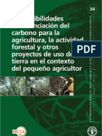 financiacion de carbono. pequeños productores. FAO