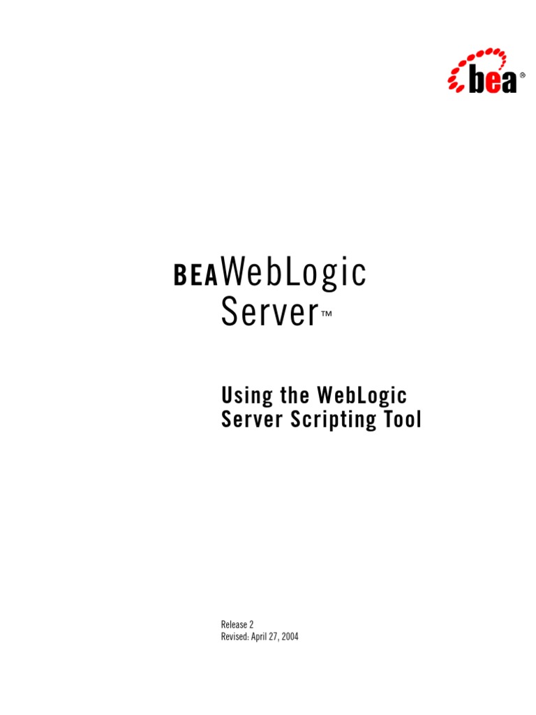 Using The Weblogic Server Scripting Tool | PDF | Command Line Interface ...