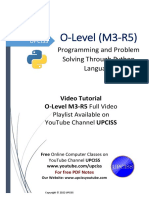 O-Level M3-R5 Python Download Free PDF Notes Upciss
