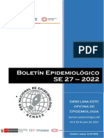 Boletin Epidemiologico Semana 27 - 2022