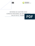 Informe de Gestión Del CONSSAT 2020 PDF