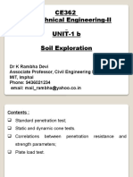 CE362 Geotechnical Engineering-II UNIT-1 B Soil Exploration