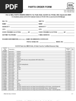 Glock,: Parts Order Form