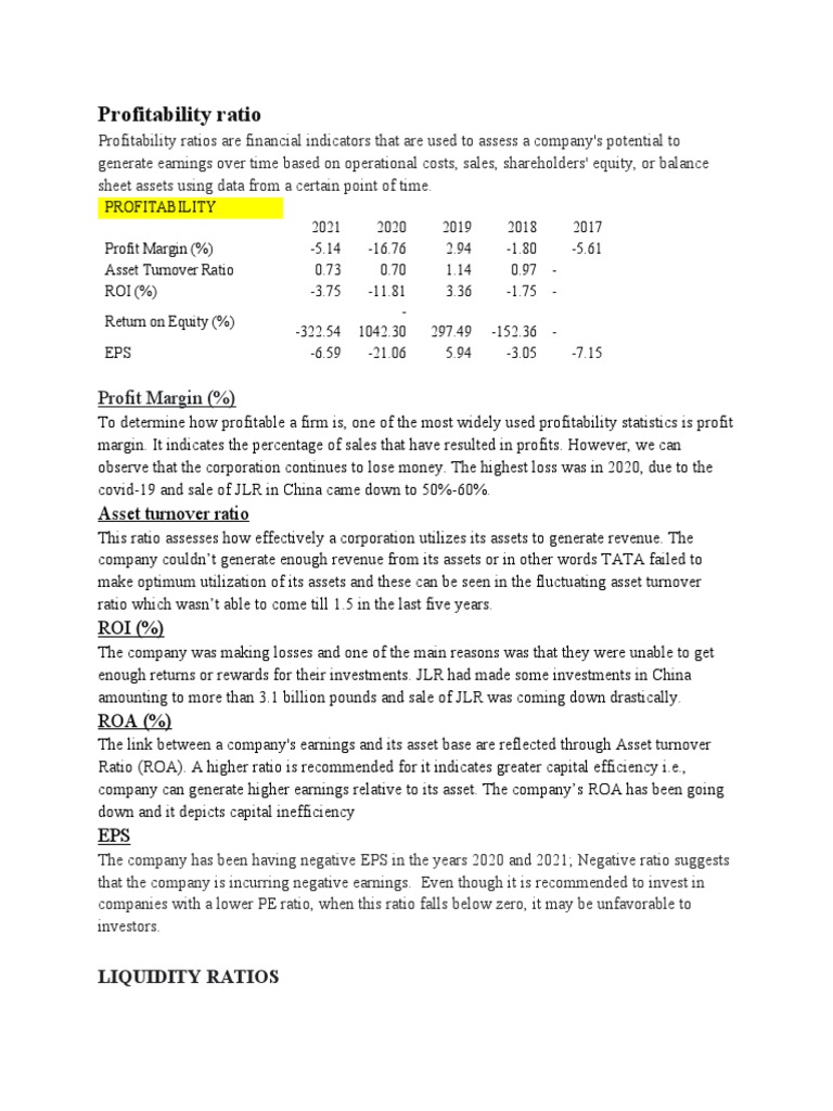 Profitability Ratio: Profit Margin (%) | PDF | Market Liquidity | Revenue