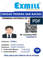 Unidad Minera San Rafael: A-Iiia