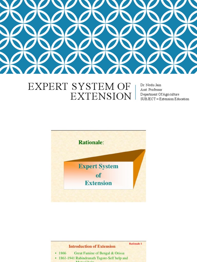 Expert System in Extension Education | PDF