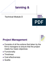 Tehnical Module D - Project Planning & Control