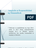 Tungkulin at Responsibilidad NG Mananaliksik