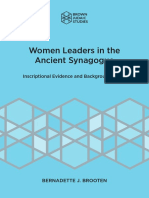 Women Leaders in The Ancient Synagogue: Inscriptional Evidence and Background Issues