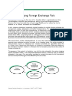 Managing Foreign Exchange Risk: International Service Centre
