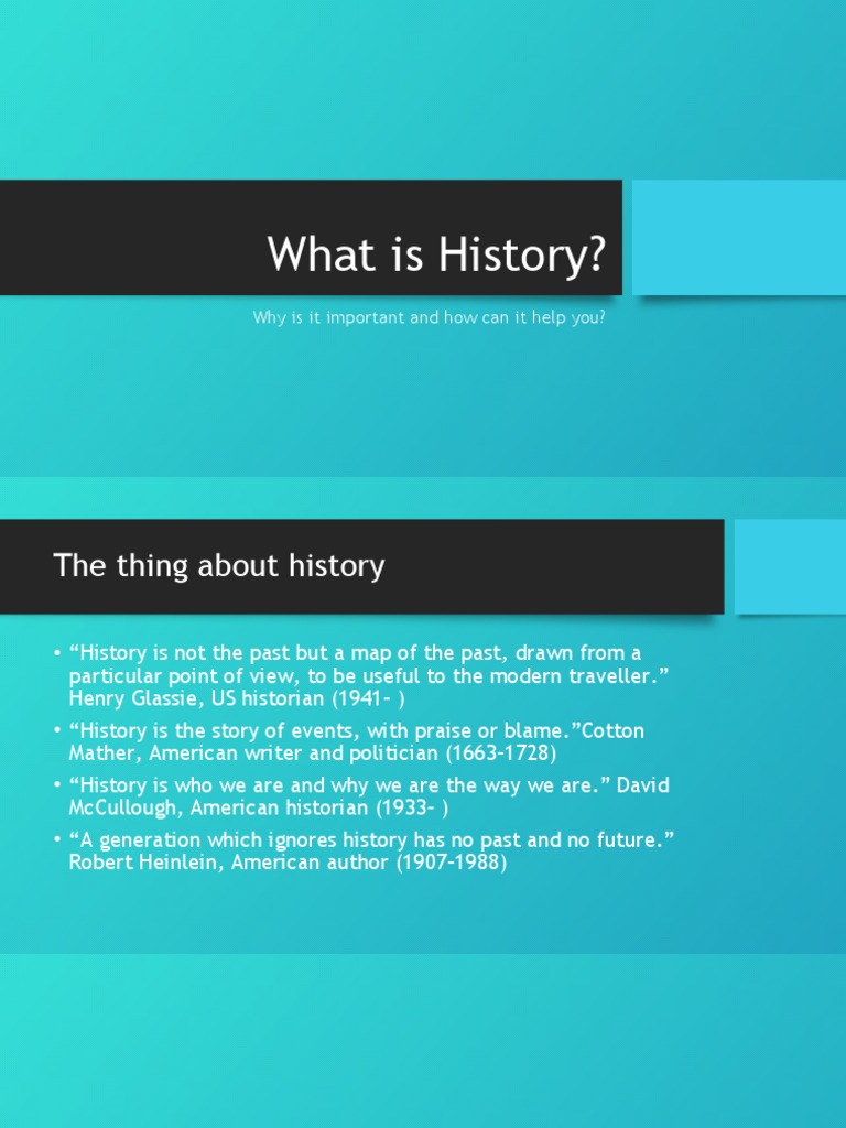 What Is History PDF Science