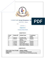 Strategic Management - MGT 490: Course Name