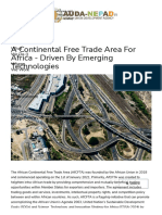 A Continental Free Trade Area For Africa - Driven by Emerging Technologies - AUDA-NEPAD