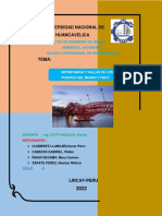 Importancia y Fallas de Los Puentes Del Mundo y Peru