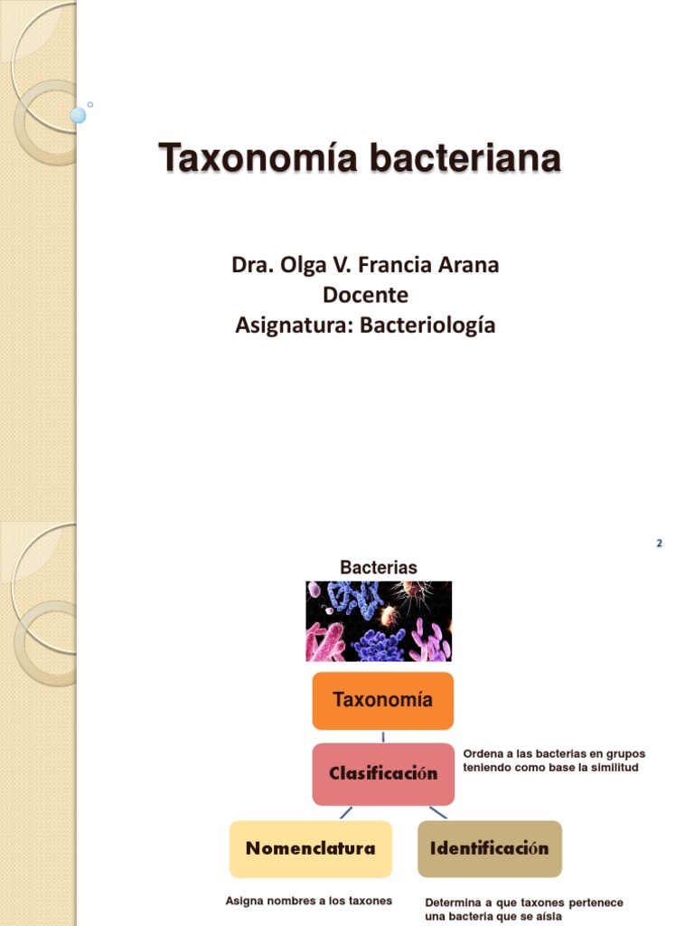 Taxonomía Bacteriana Clasificación 2021 II PDF Taxonomía (biología