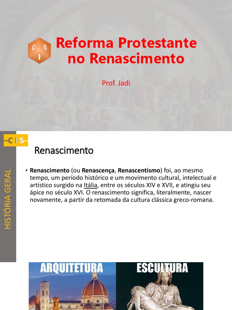 Reforma Protestante e Renascimento | PDF | Martinho Lutero | Luteranismo