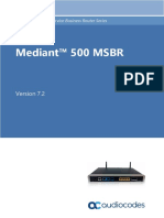 Mediant 500 MSBR Sip Users Manual Ver 72