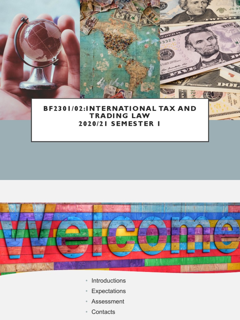 International Tax & Trading Law Course Outline | PDF | Taxes ...
