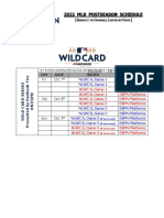 2022 MLB Postseason Schedule