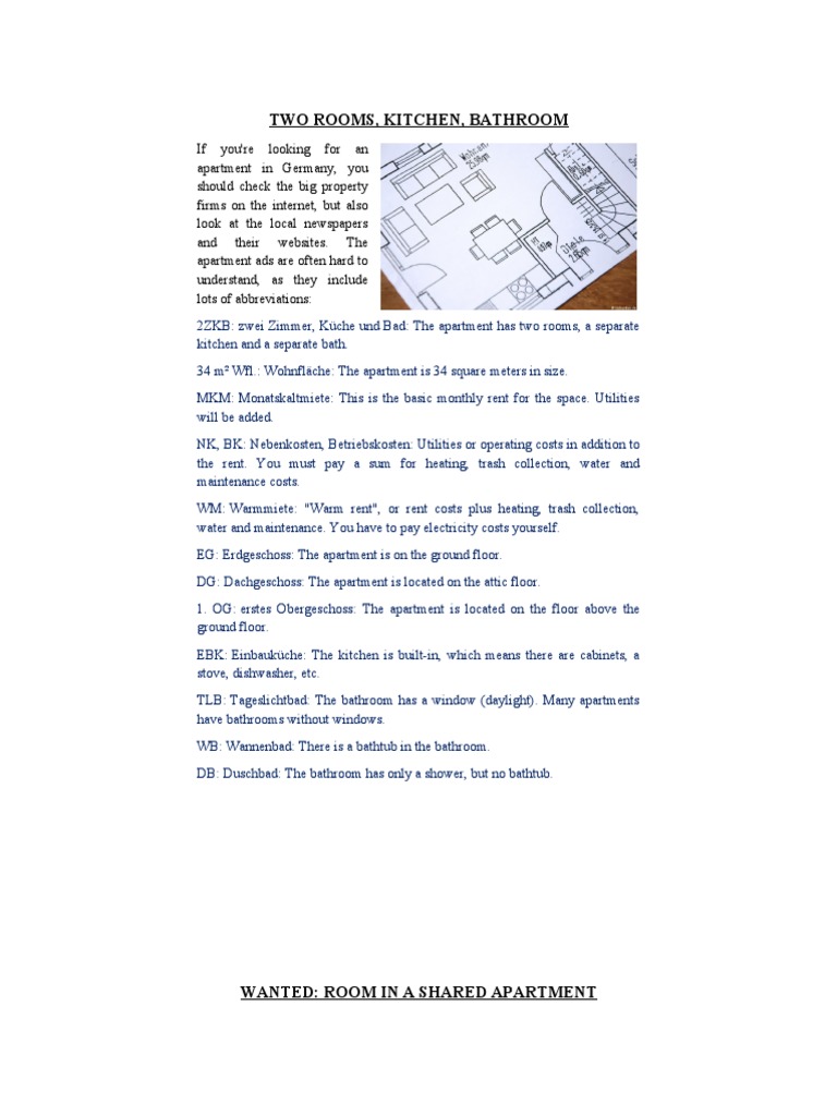 Two Rooms, Kitchen, Bathroom | PDF | Bathroom | Apartment