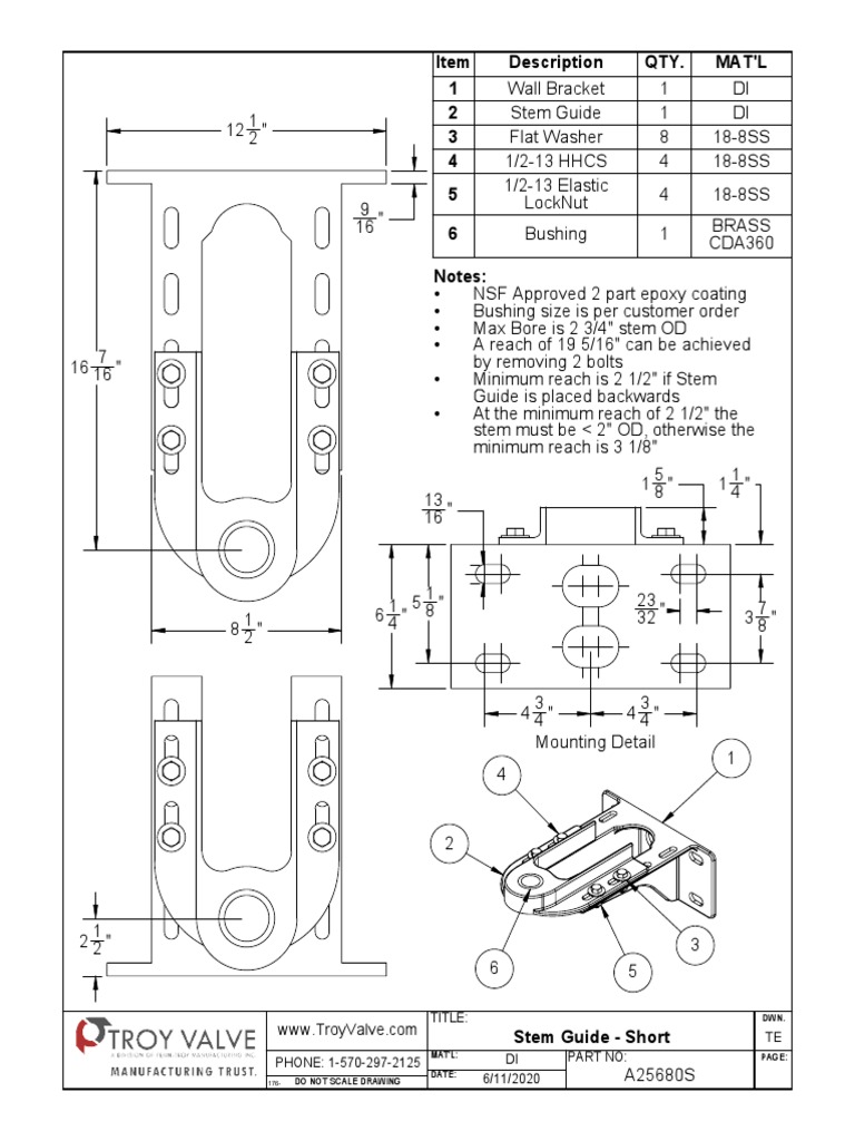 Stem Guide Drawing Specifications | PDF | Manufactured Goods